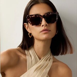 Derek Lam PRISHA Sunglasses – Brown Pattern Frame – Designer Eyewear